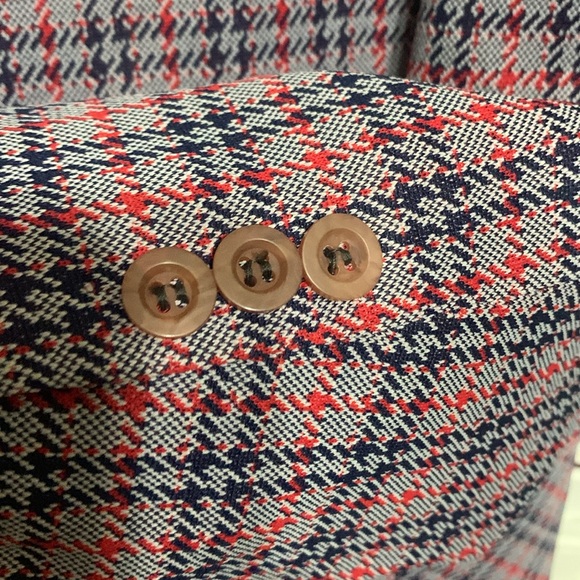 Vintage COLLEGE PARK sports jacket red and blue Med - Picture 7 of 8